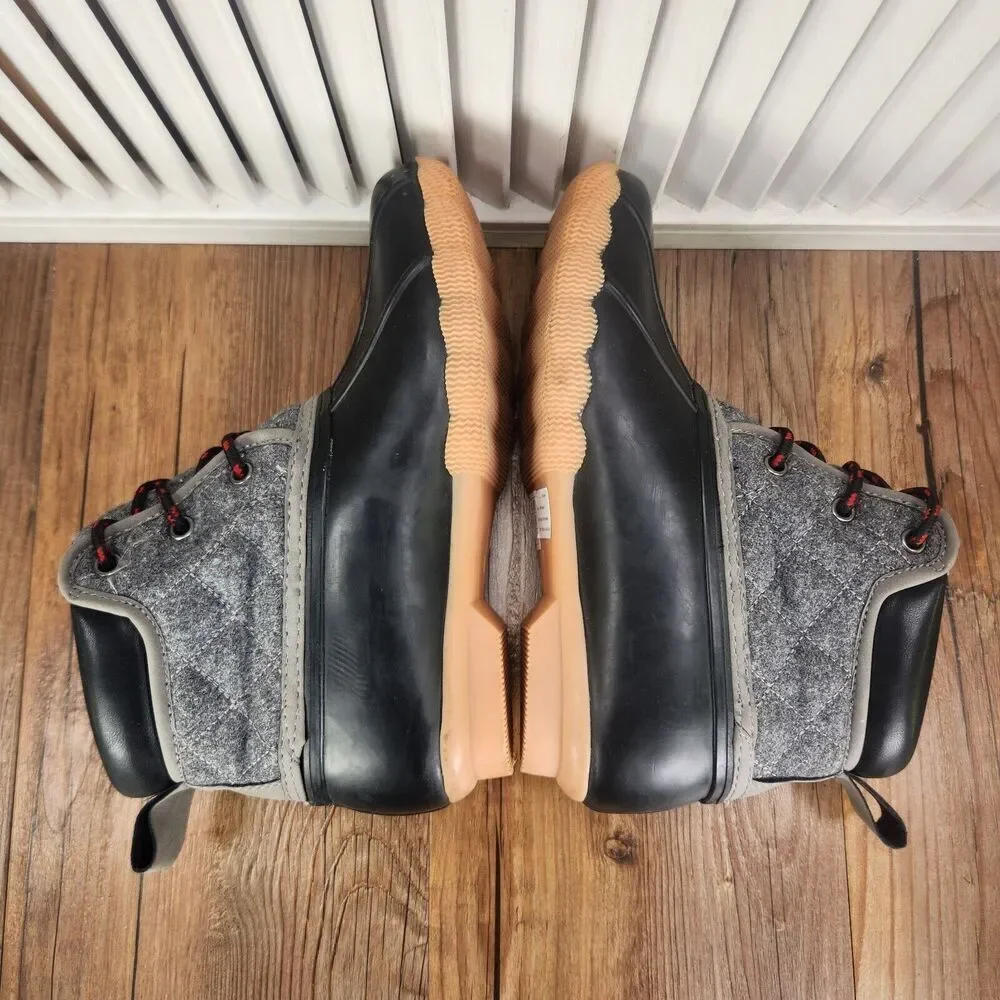 Skechers Pond Lil Puddles Womens Size 7 Black Gray Ankle Rain Duck Boots 44376